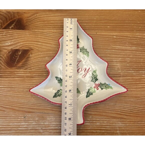 Vintage Ceramic Christmas Tree-Shaped Serving Dish Andrea by Sadek Joy - Picture 2 of 5